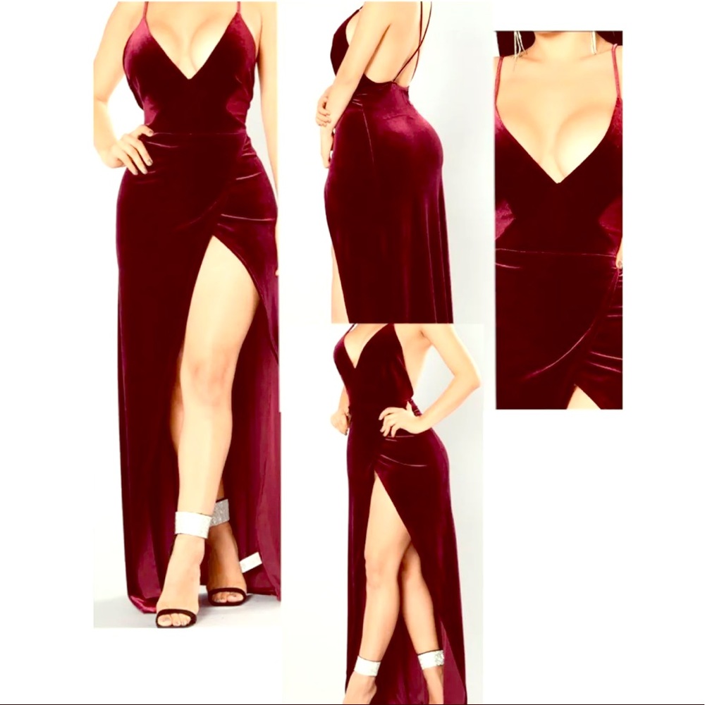 Velvet maxi dress
